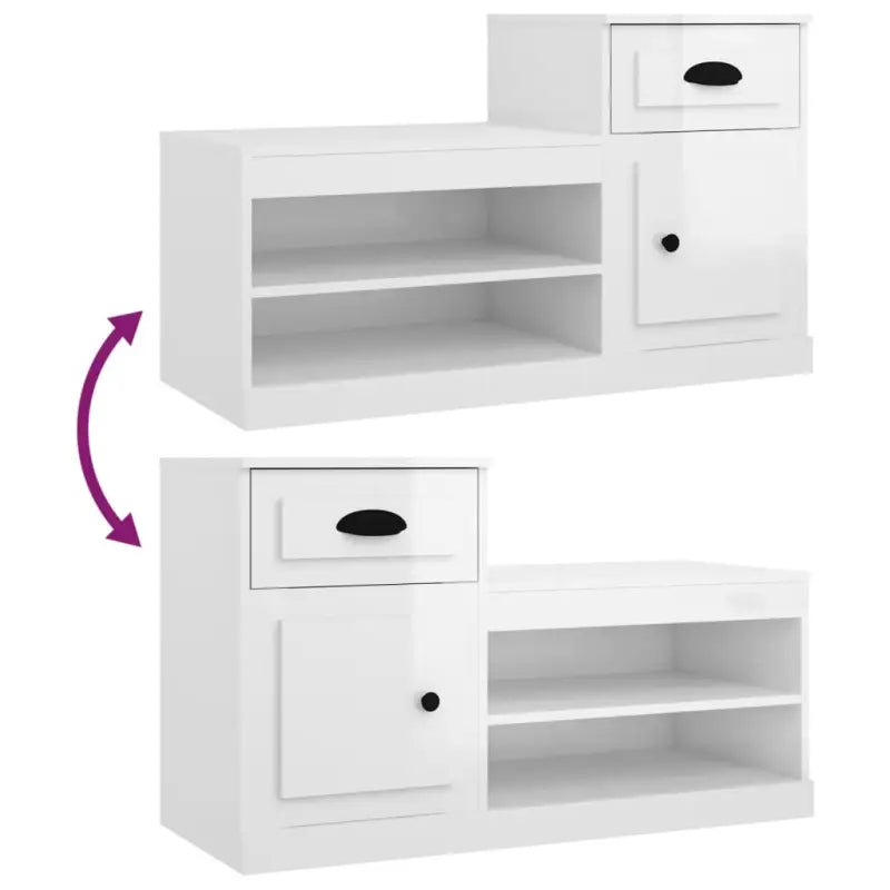 Schoenenkast 100X42X60 Cm Bewerkt Hout