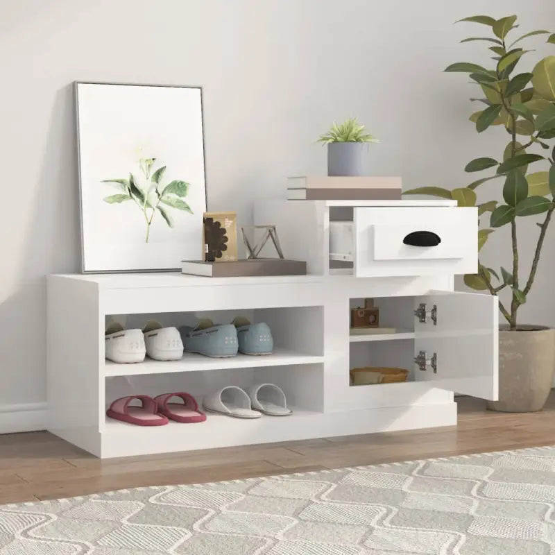 Schoenenkast 100X42X60 Cm Bewerkt Hout