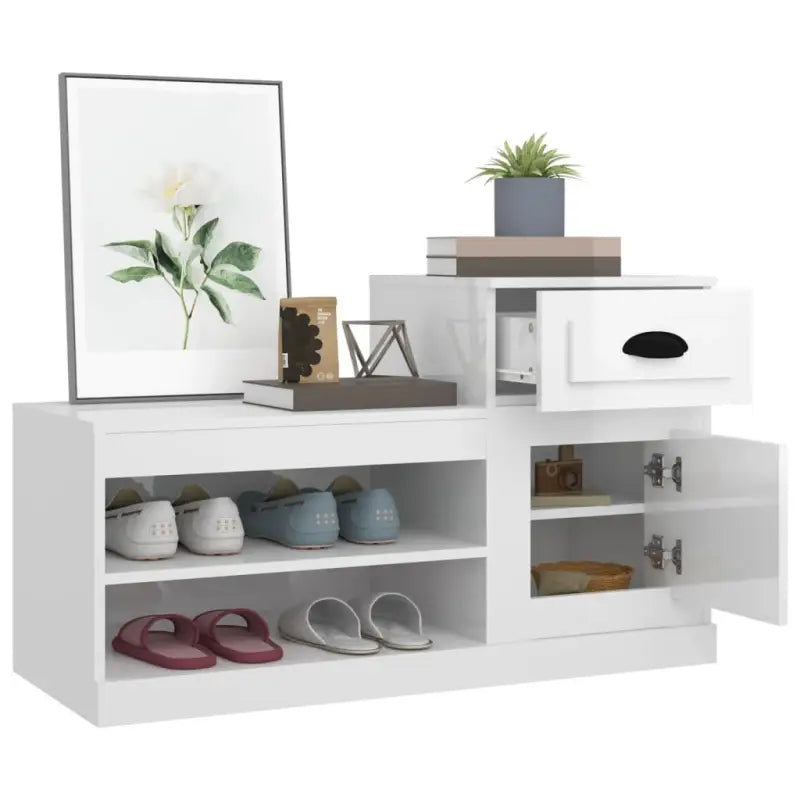 Schoenenkast 100X42X60 Cm Bewerkt Hout