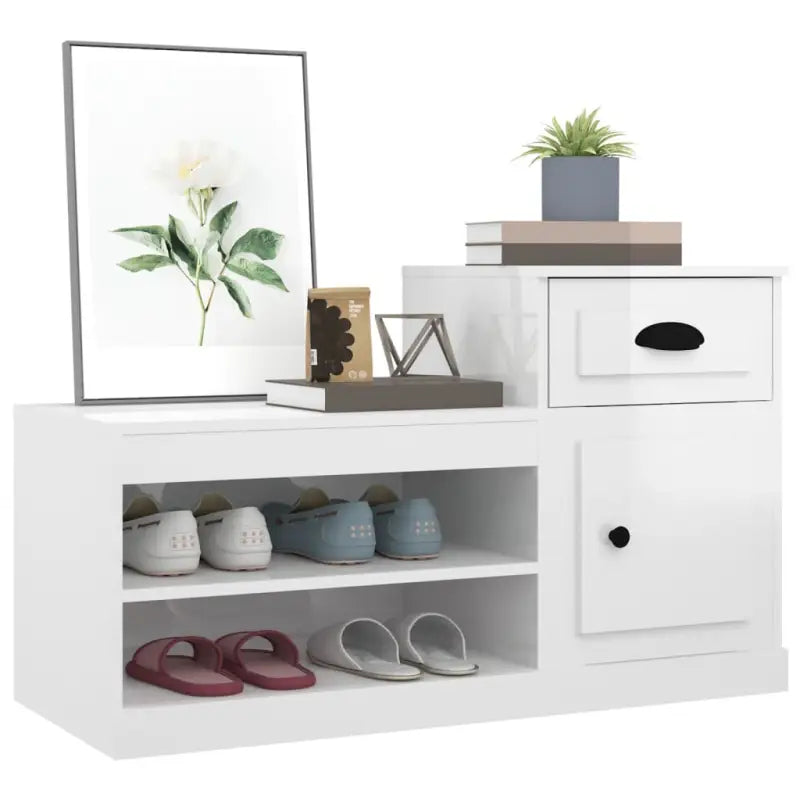 Schoenenkast 100X42X60 Cm Bewerkt Hout
