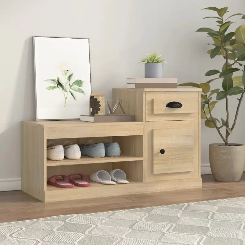 Schoenenkast 100X42X60 Cm Bewerkt Hout
