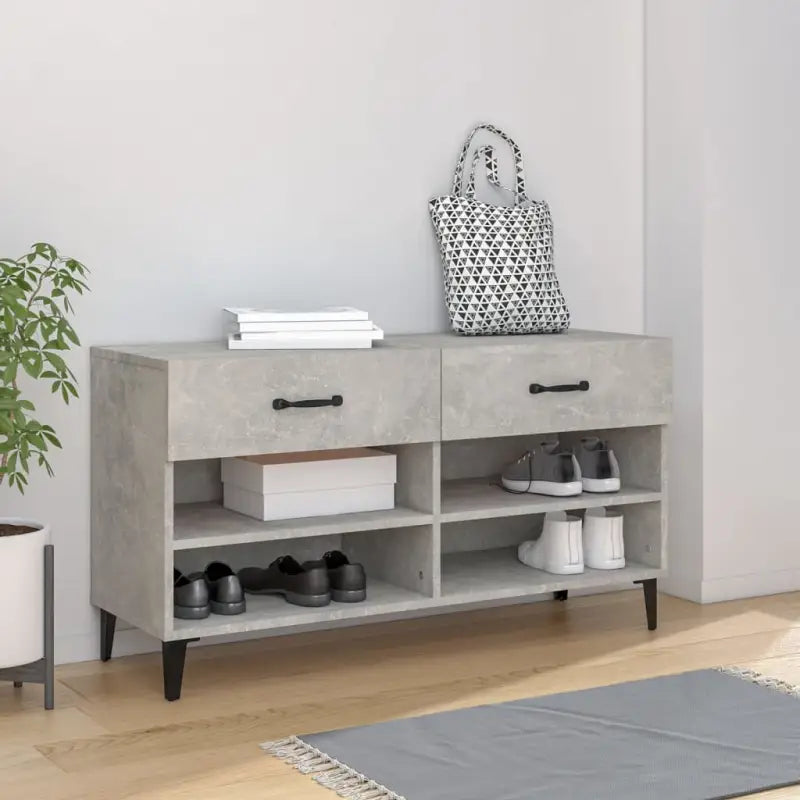 Schoenenkast 102X35X55 Cm Bewerkt Hout Kleurig