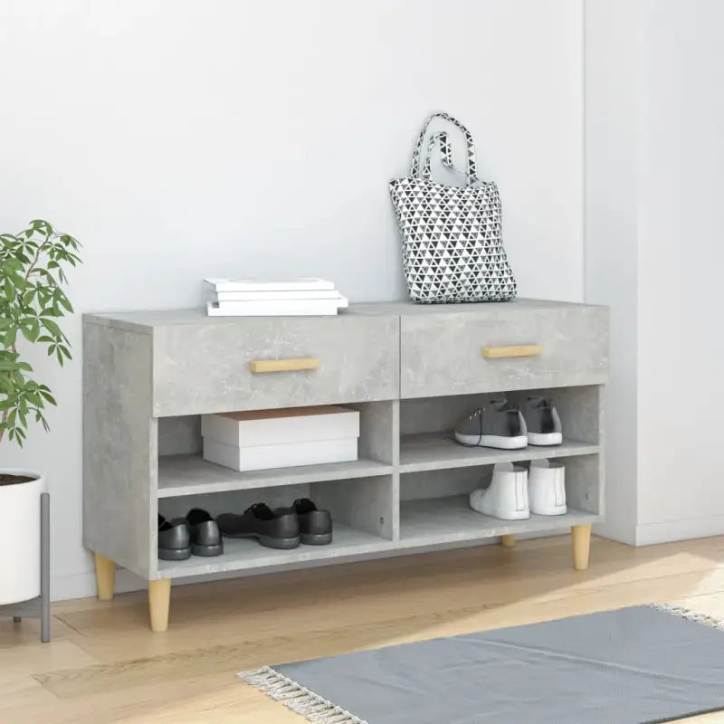 Schoenenkast 102X35X55 Cm Bewerkt Hout Kleurig