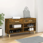 Schoenenkast 102X35X55 Cm Bewerkt Hout Kleurig