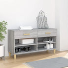 Schoenenkast 102X35X55 Cm Bewerkt Hout Kleurig