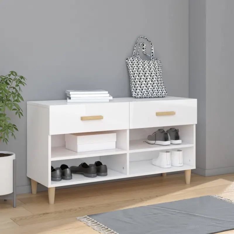 Schoenenkast 102X35X55 Cm Bewerkt Hout Kleurig