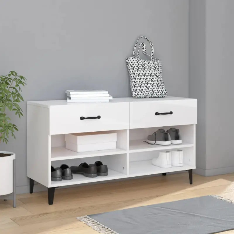 Schoenenkast 102X35X55 Cm Bewerkt Hout Kleurig