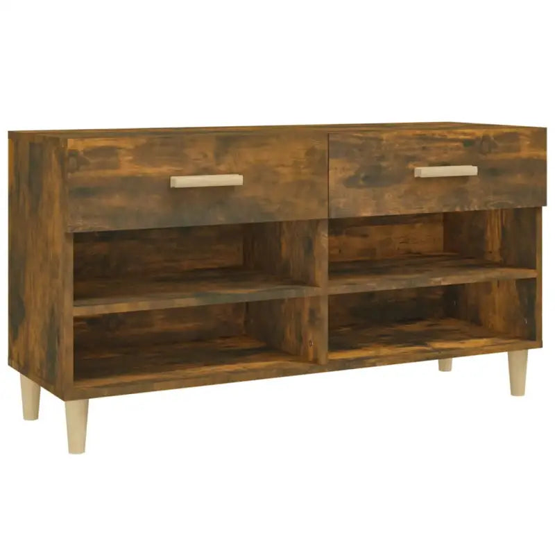 Schoenenkast 102X35X55 Cm Bewerkt Hout Kleurig