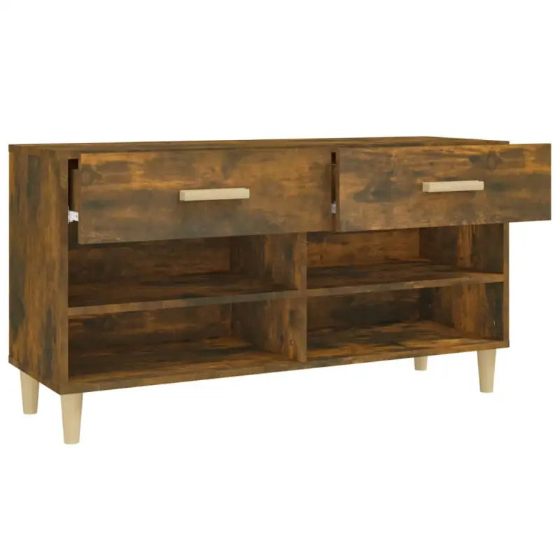 Schoenenkast 102X35X55 Cm Bewerkt Hout Kleurig