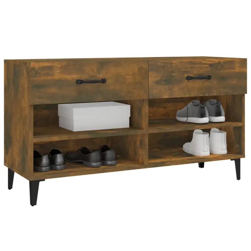 Schoenenkast 102X35X55 Cm Bewerkt Hout Kleurig