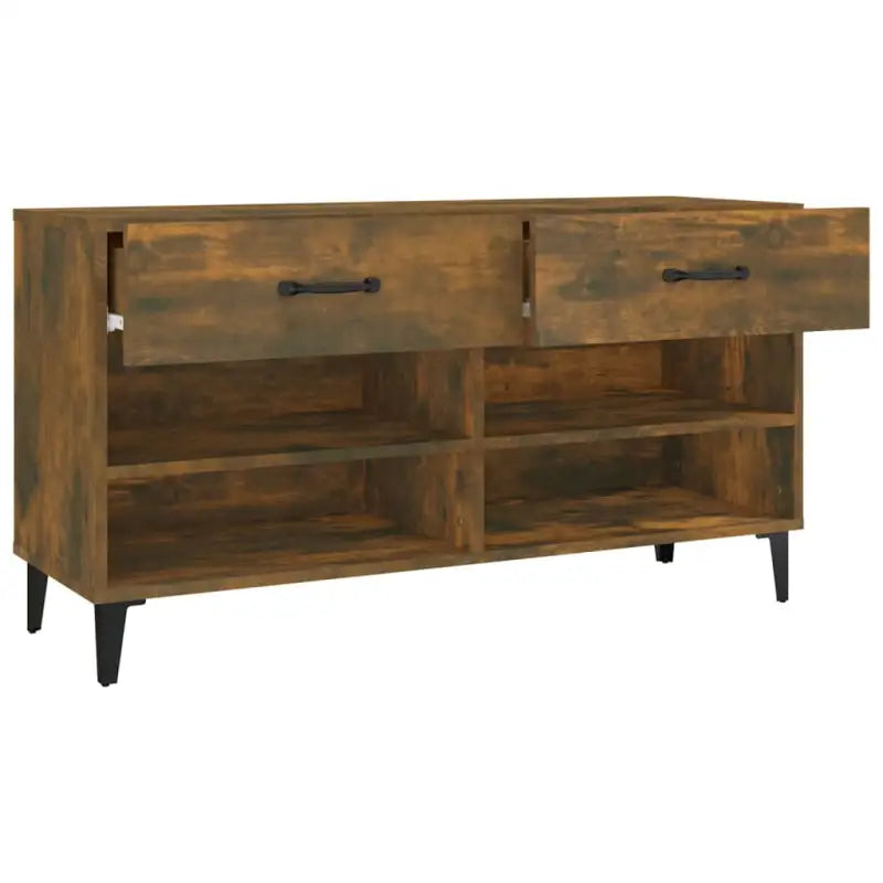 Schoenenkast 102X35X55 Cm Bewerkt Hout Kleurig