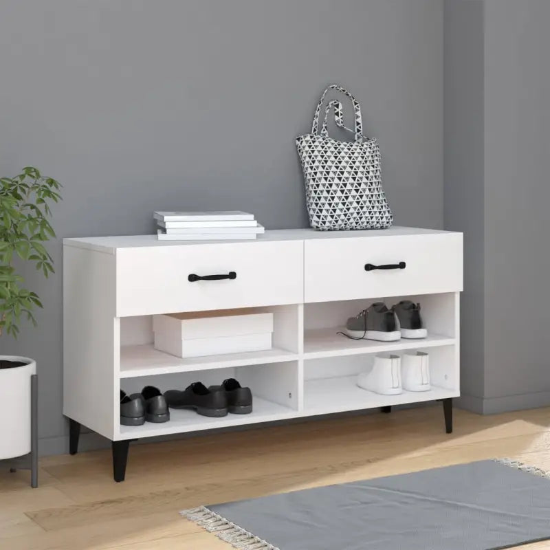 Schoenenkast 102X35X55 Cm Bewerkt Hout Kleurig