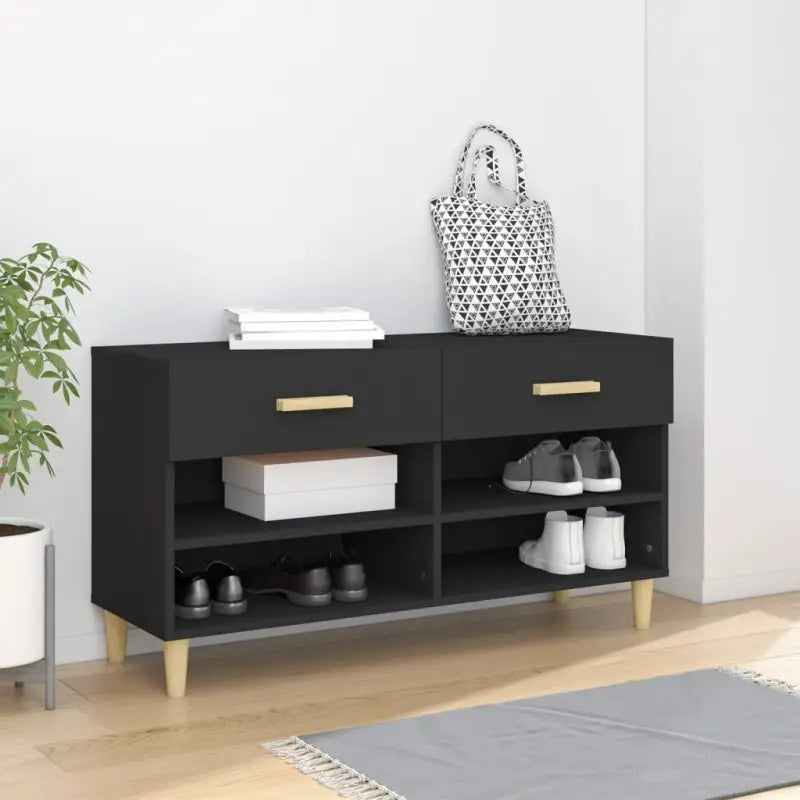 Schoenenkast 102X35X55 Cm Bewerkt Hout Kleurig