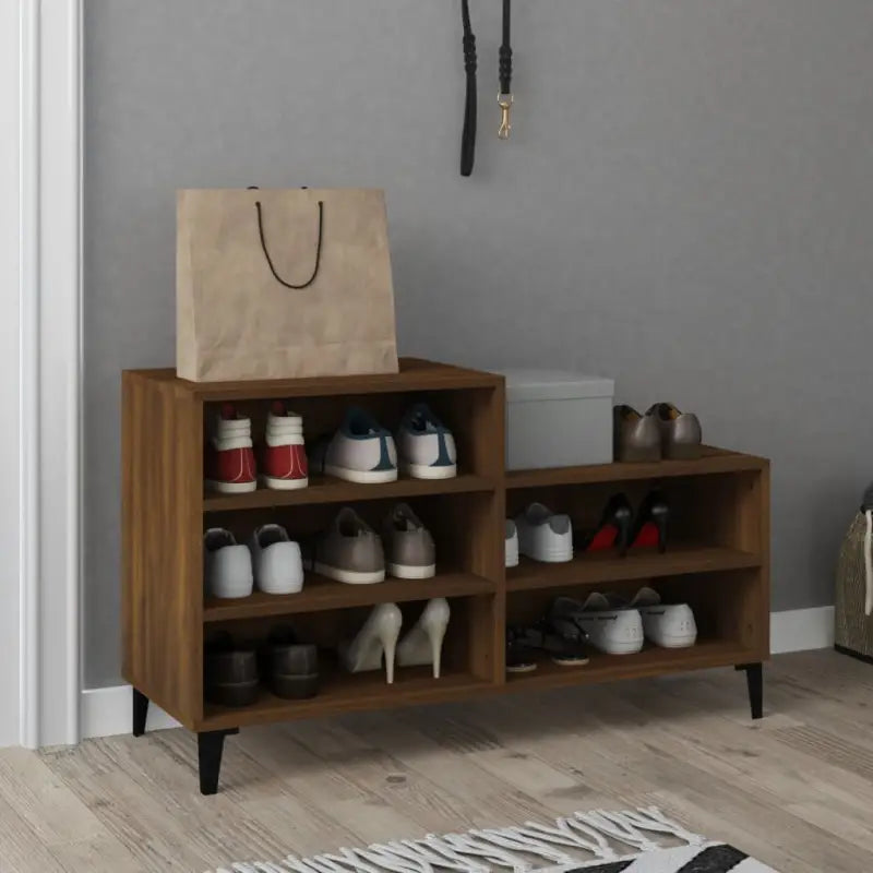Schoenenkast 102X36X60 Cm Bewerkt Hout