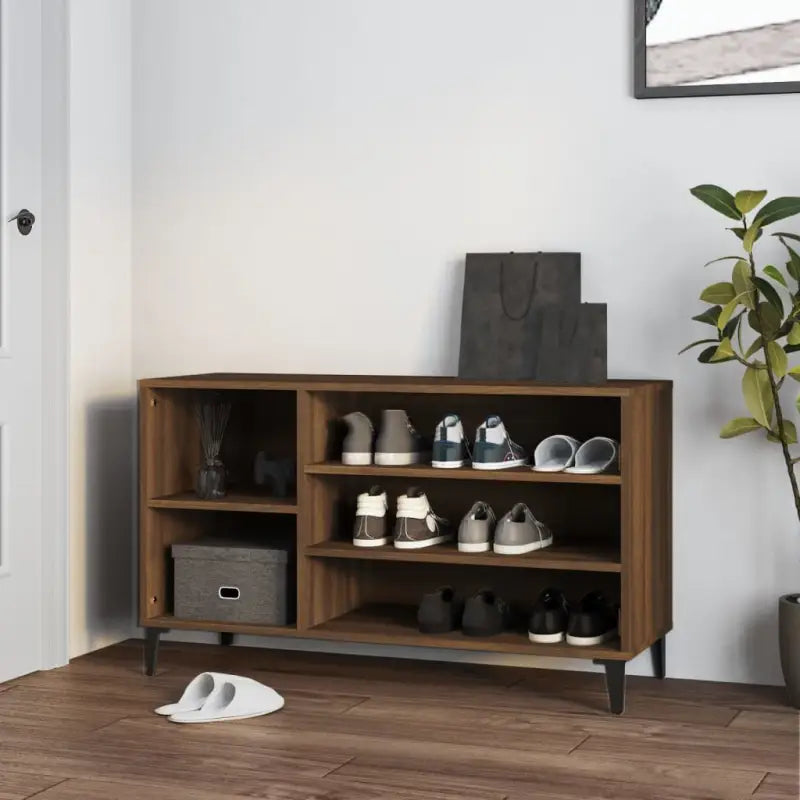 Schoenenkast 102X36X60 Cm Bewerkt Hout