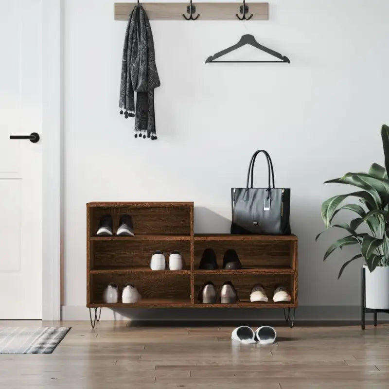 Schoenenkast 102X36X60 Cm Bewerkt Hout