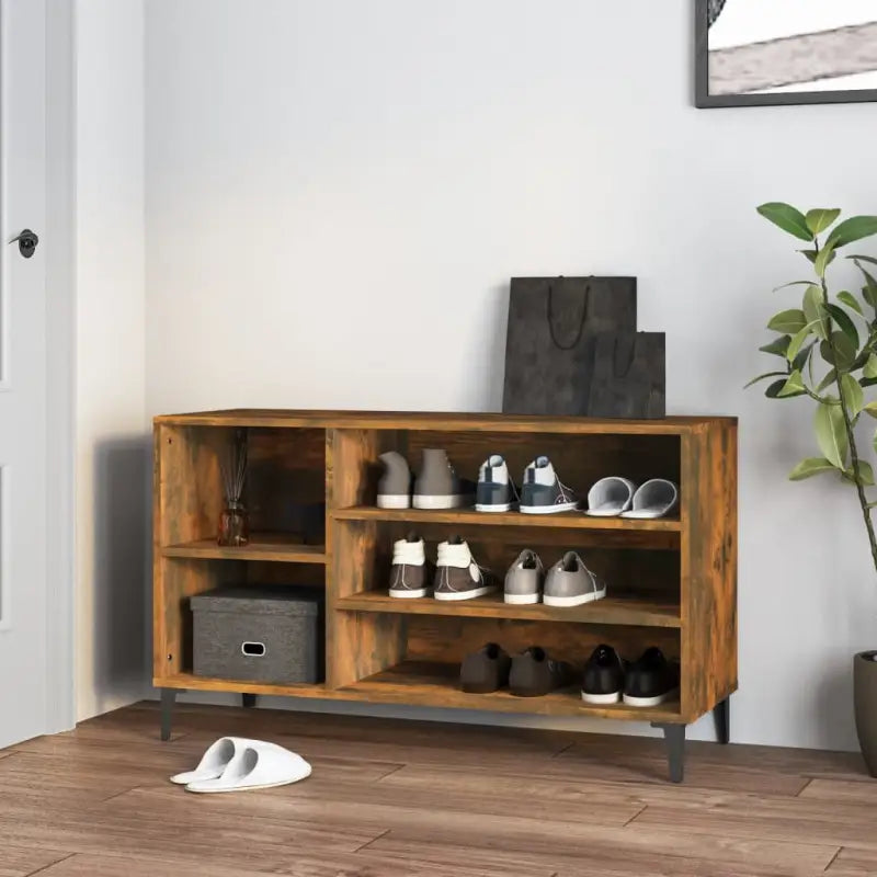 Schoenenkast 102X36X60 Cm Bewerkt Hout