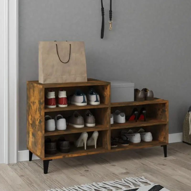 Schoenenkast 102X36X60 Cm Bewerkt Hout