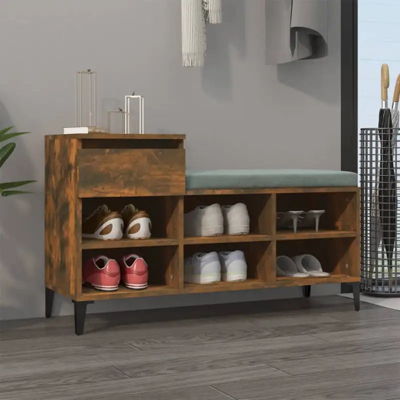 Schoenenkast 102X36X60 Cm Bewerkt Hout