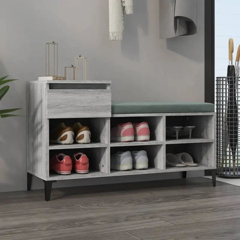 Schoenenkast 102X36X60 Cm Bewerkt Hout