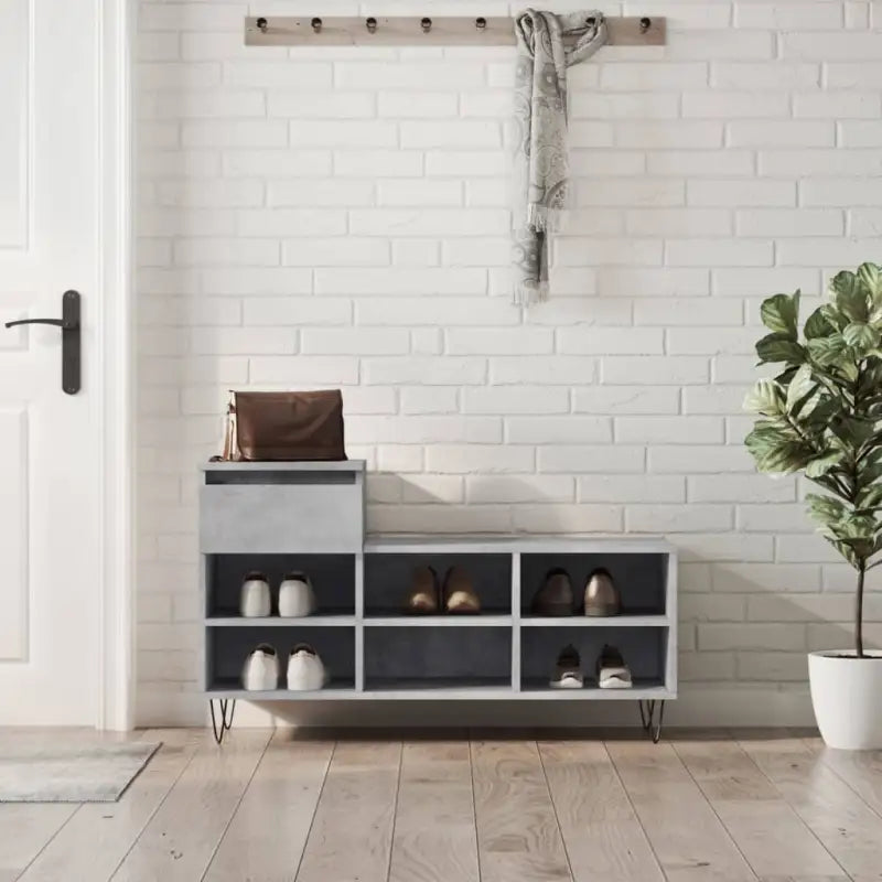 Schoenenkast 102X36X60 Cm Bewerkt Hout Kleurig