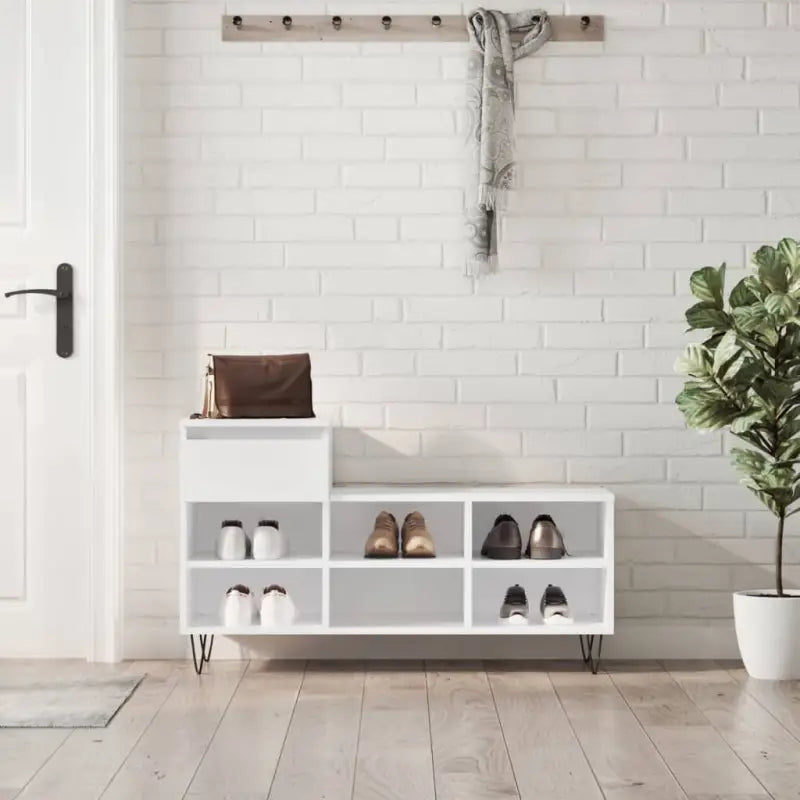 Schoenenkast 102X36X60 Cm Bewerkt Hout Kleurig