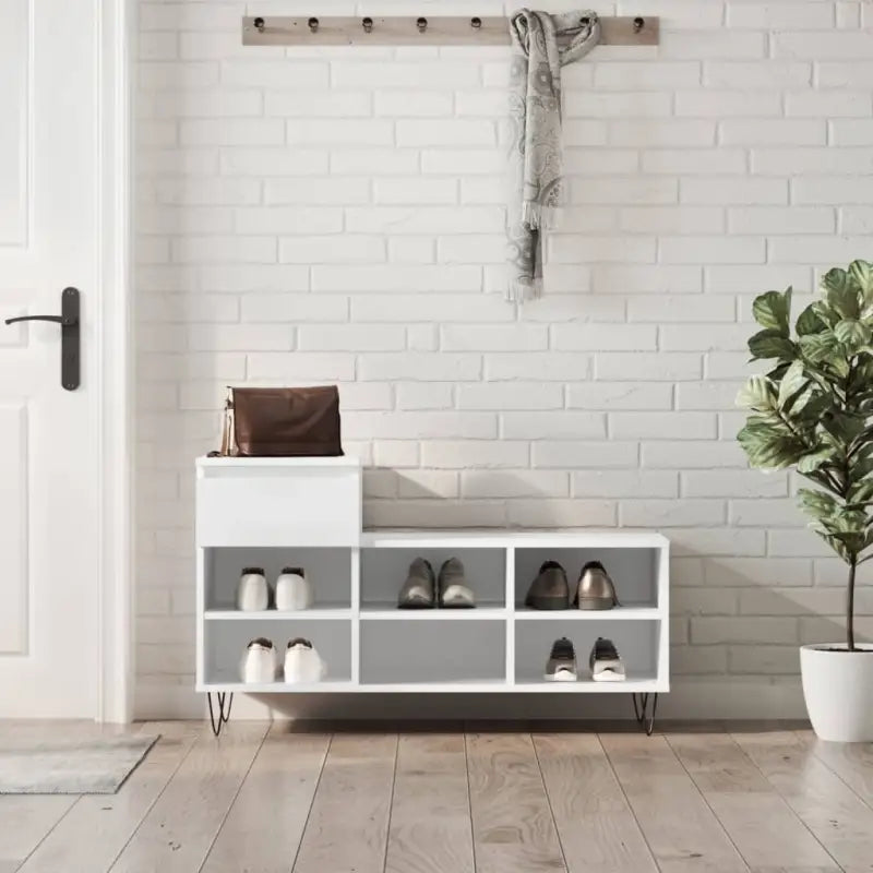 Schoenenkast 102X36X60 Cm Bewerkt Hout Kleurig