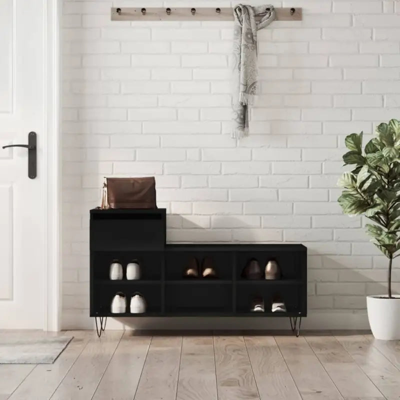 Schoenenkast 102X36X60 Cm Bewerkt Hout Kleurig