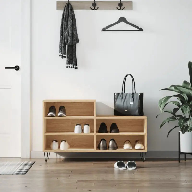Schoenenkast 102X36X60 Cm Bewerkt Hout