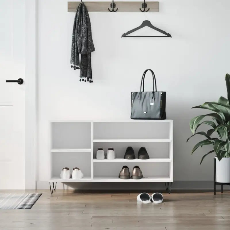 Schoenenkast 102X36X60 Cm Bewerkt Hout Sonoma Grijs