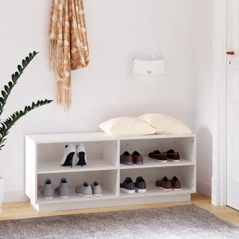Schoenenkast 110X34X45 Cm Massief Grenenhout