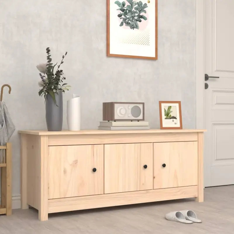 Schoenenkast 110X38X45,5 Cm Massief Grenenhout