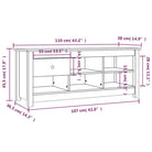 Schoenenkast 110X38X45,5 Cm Massief Grenenhout