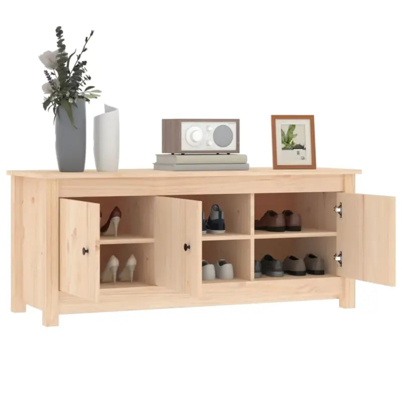 Schoenenkast 110X38X45,5 Cm Massief Grenenhout