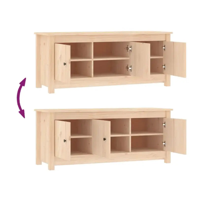 Schoenenkast 110X38X45,5 Cm Massief Grenenhout