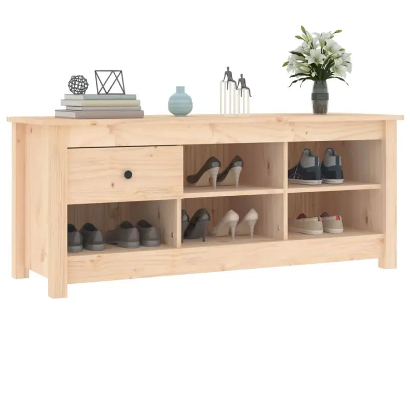 Schoenenkast 110X38X45,5 Cm Massief Grenenhout