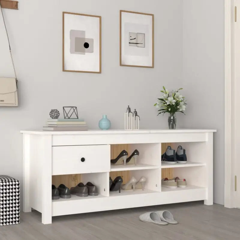 Schoenenkast 110X38X45,5 Cm Massief Grenenhout