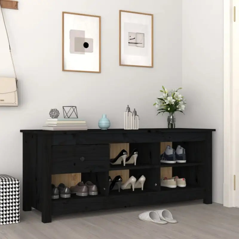 Schoenenkast 110X38X45,5 Cm Massief Grenenhout
