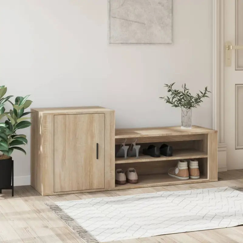 Schoenenkast 130X35X54 Cm Bewerkt Hout
