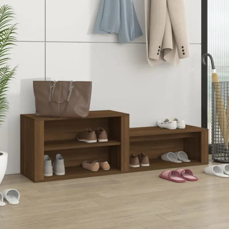 Schoenenkast 150X35X45 Cm Bewerkt Hout