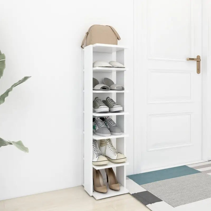 Schoenenkast 27,5X27X102 Cm Bewerkt Hout