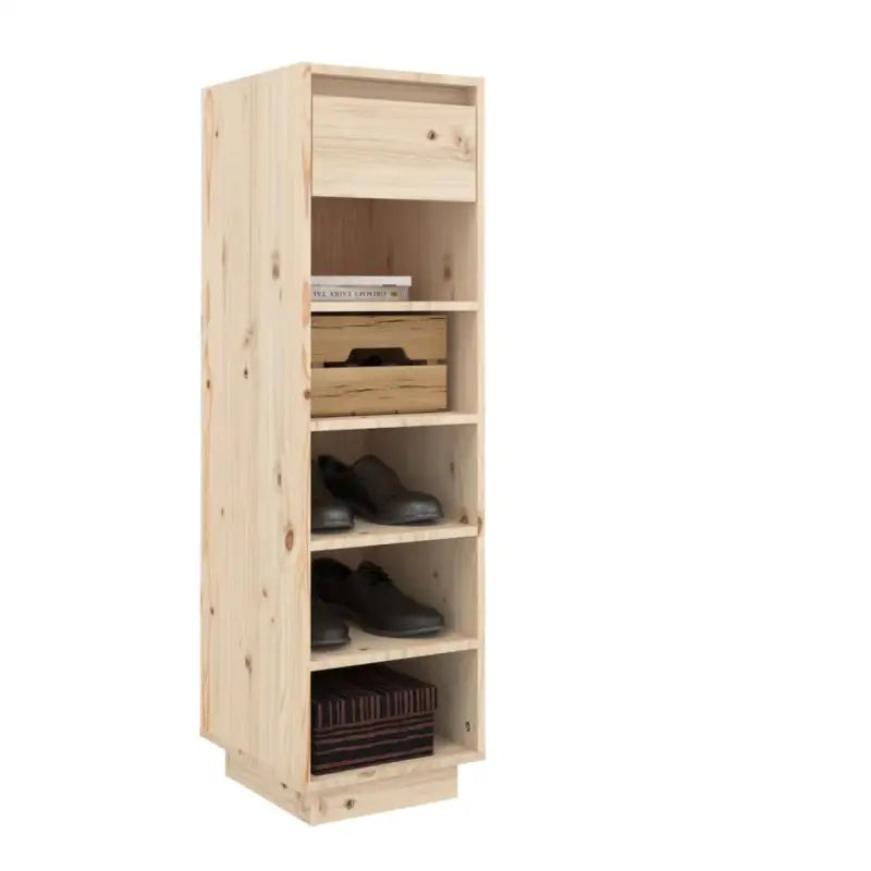 Schoenenkast 30X34X105 Cm Massief Grenenhout