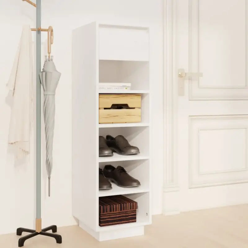 Schoenenkast 30X34X105 Cm Massief Grenenhout