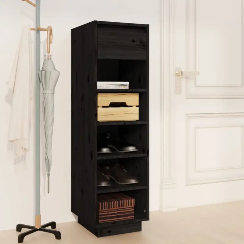 Schoenenkast 30X34X105 Cm Massief Grenenhout