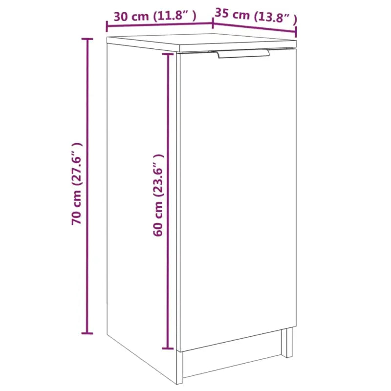 Schoenenkast 30X35X70 Cm Bewerkt Hout