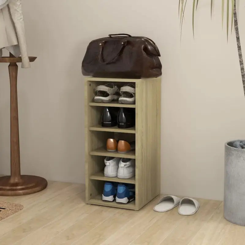 Schoenenkast 31,5X35X70 Cm Bewerkt Hout Kleurig