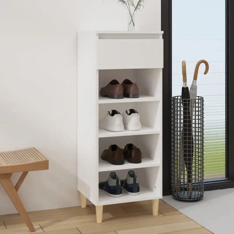 Schoenenkast 40X36X105 Cm Bewerkt Hout