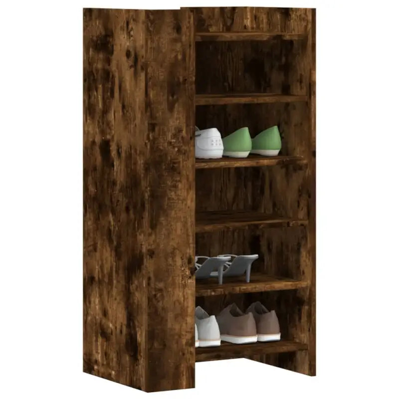 Schoenenkast 52X37,5X100 Cm Bewerkt Hout Eiken