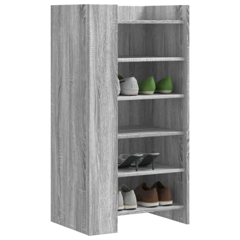 Schoenenkast 52X37,5X100 Cm Bewerkt Hout Eiken