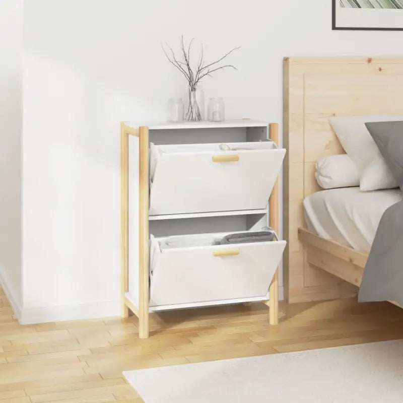 Schoenenkast 57,5X33X80 Cm Bewerkt Hout